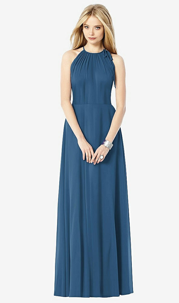 Front View - Dusk Blue After Six Bridesmaid Dress 6704