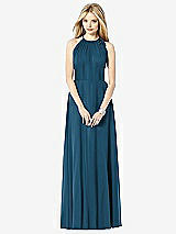 Front View Thumbnail - Atlantic Blue After Six Bridesmaid Dress 6704