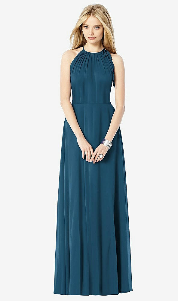 Front View - Atlantic Blue After Six Bridesmaid Dress 6704