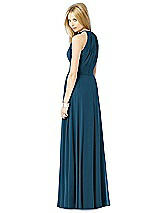 Rear View Thumbnail - Atlantic Blue After Six Bridesmaid Dress 6704