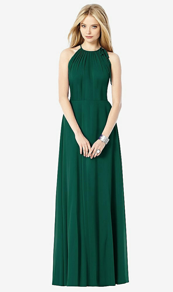 Front View - Hunter Green After Six Bridesmaid Dress 6704