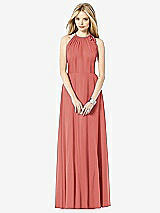 Front View Thumbnail - Coral Pink After Six Bridesmaid Dress 6704