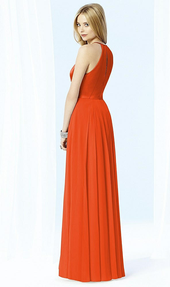 Back View - Tangerine Tango After Six Bridesmaid Dress 6705