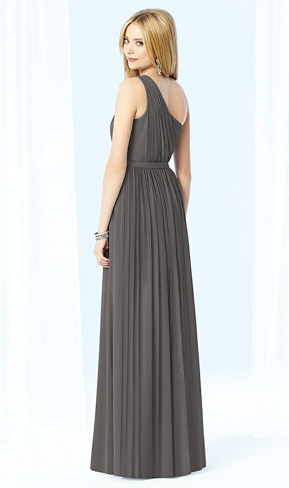 Back View - Caviar Gray After Six Bridesmaid Dress 6706