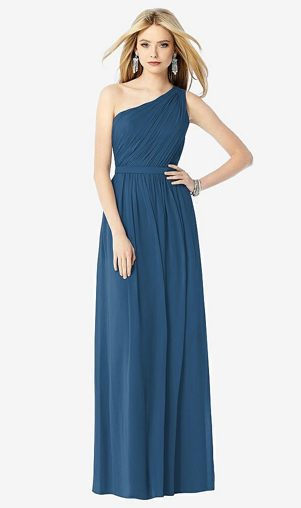 Front View - Dusk Blue After Six Bridesmaid Dress 6706