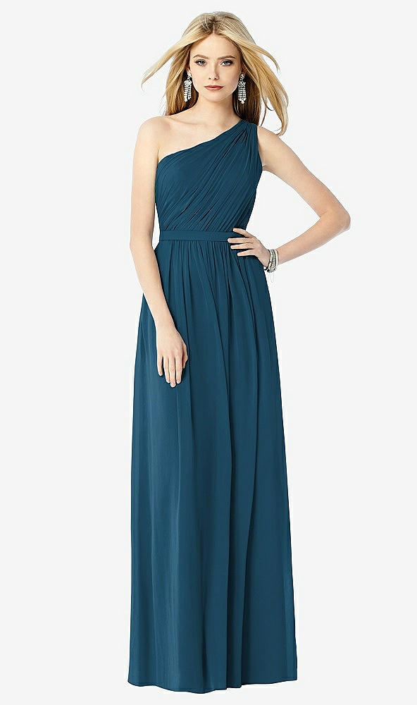 Front View - Atlantic Blue After Six Bridesmaid Dress 6706