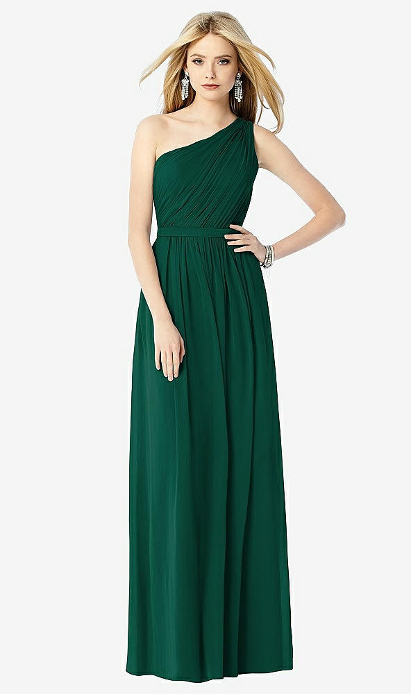 Front View - Hunter Green After Six Bridesmaid Dress 6706