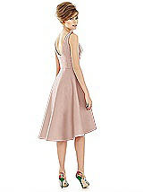 Alt View 2 Thumbnail - Toasted Sugar Bateau Neck Satin High Low Cocktail Dress