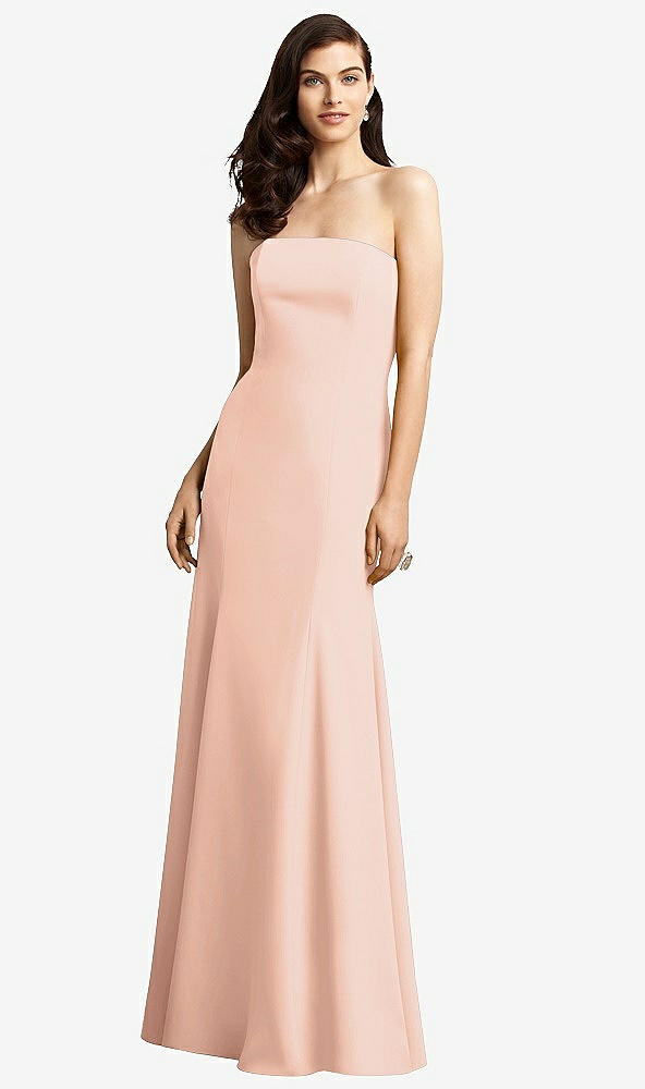 Front View - Pale Peach Dessy Bridesmaid Dress 2935