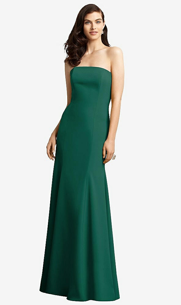 Front View - Hunter Green Dessy Bridesmaid Dress 2935