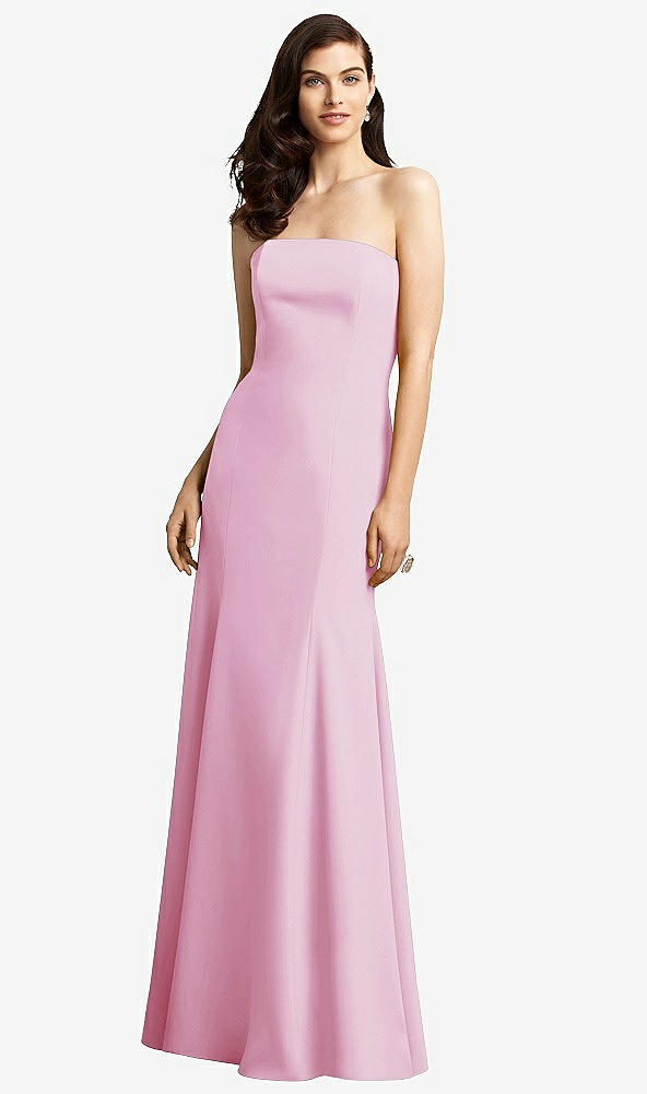 Front View - Powder Pink Dessy Bridesmaid Dress 2935