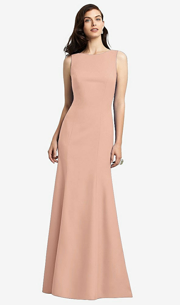 Back View - Pale Peach Dessy Bridesmaid Dress 2936