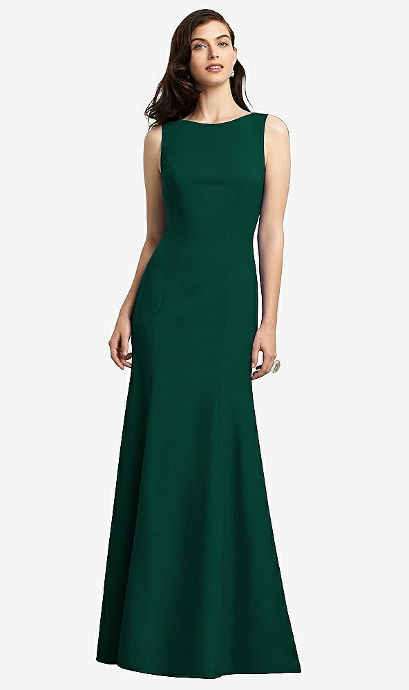 Back View - Hunter Green Dessy Bridesmaid Dress 2936