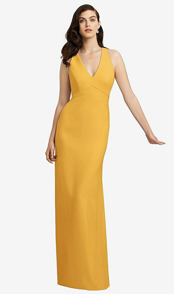 Front View - NYC Yellow Dessy Bridesmaid Dress 2938