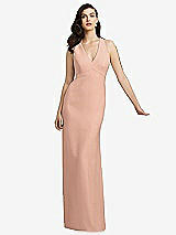 Front View Thumbnail - Pale Peach Dessy Bridesmaid Dress 2938