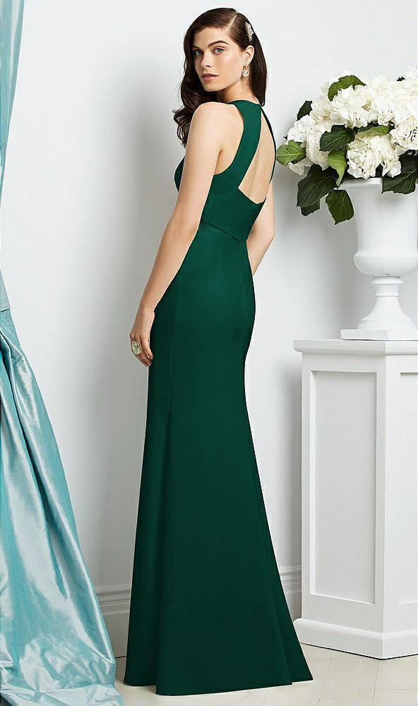 Back View - Hunter Green Dessy Bridesmaid Dress 2938