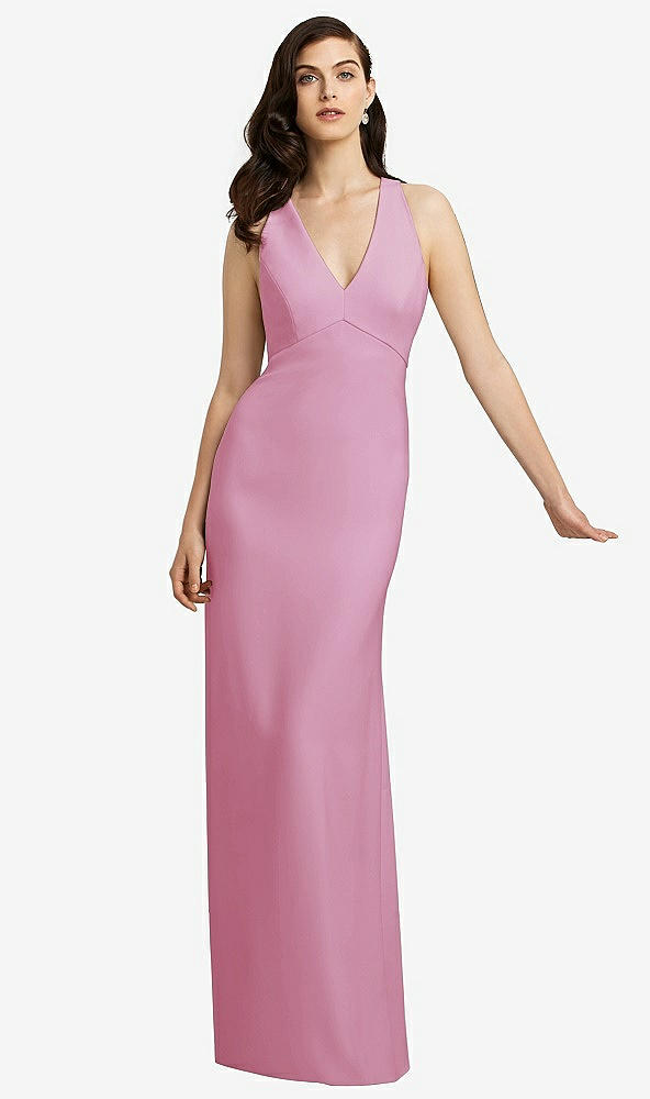 Front View - Powder Pink Dessy Bridesmaid Dress 2938