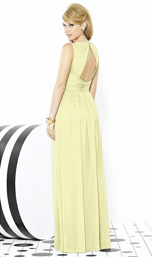 Back View - Butter Yellow After Six Bridesmaid Dress 6709