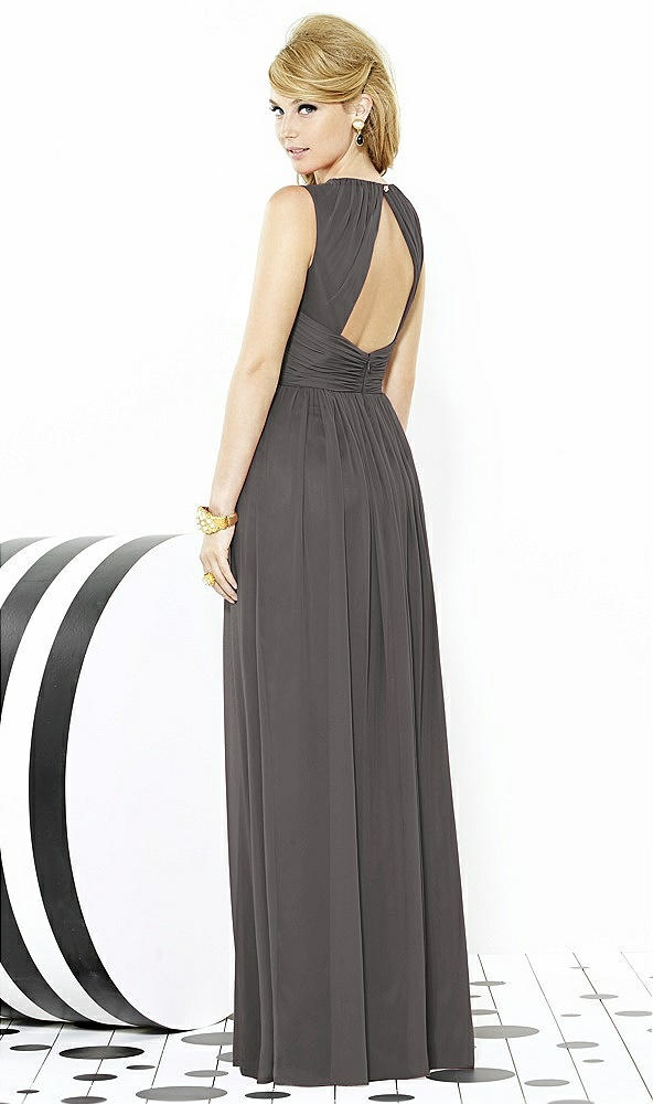 Back View - Caviar Gray After Six Bridesmaid Dress 6709