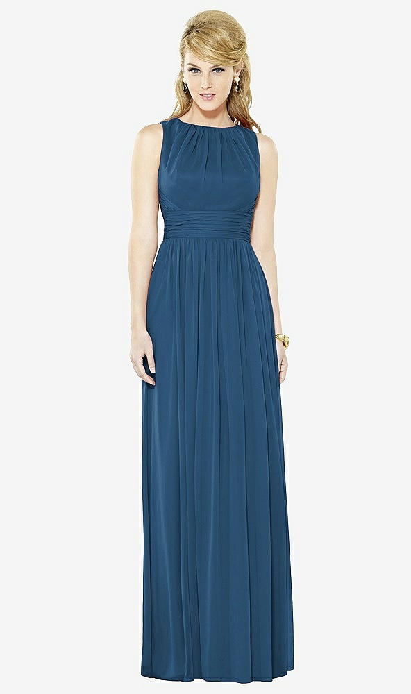 Front View - Dusk Blue After Six Bridesmaid Dress 6709