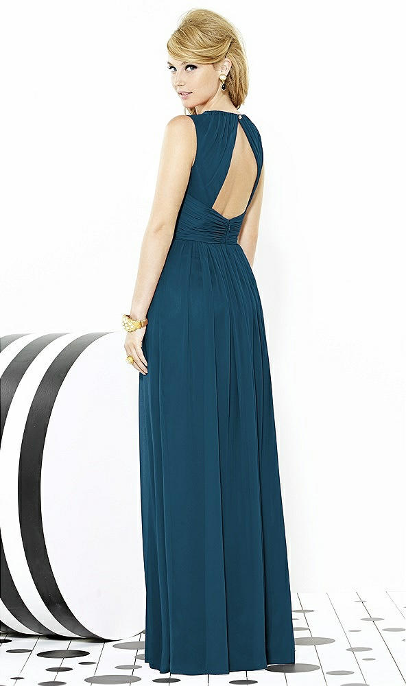 Back View - Atlantic Blue After Six Bridesmaid Dress 6709