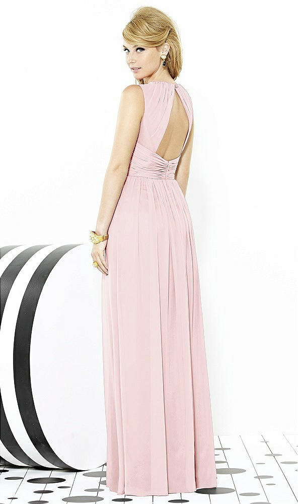 Back View - Ballet Pink After Six Bridesmaid Dress 6709