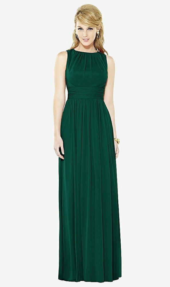 Front View - Hunter Green After Six Bridesmaid Dress 6709