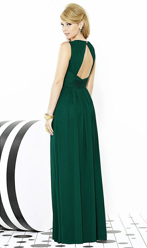 Back View - Hunter Green After Six Bridesmaid Dress 6709