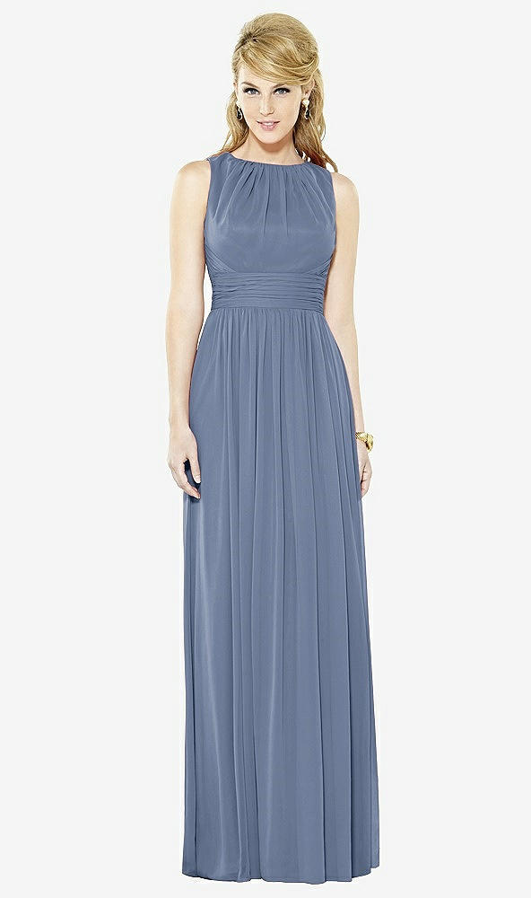 Front View - Larkspur Blue After Six Bridesmaid Dress 6709