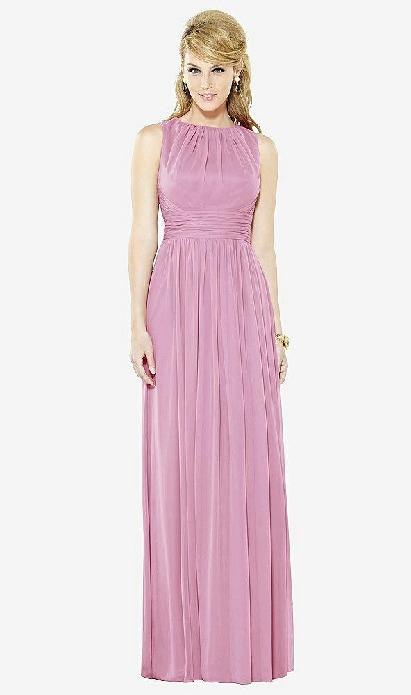 Front View - Powder Pink After Six Bridesmaid Dress 6709