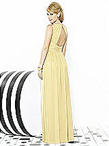 Rear View Thumbnail - Pale Yellow After Six Bridesmaid Dress 6709