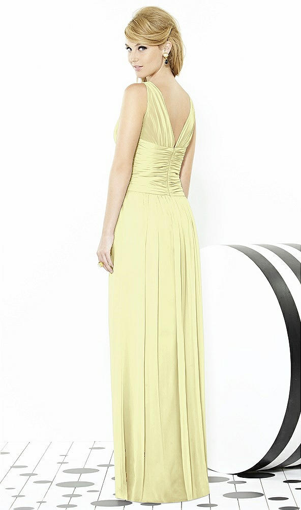 Back View - Butter Yellow After Six Bridesmaid Dress 6711