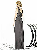 Rear View Thumbnail - Caviar Gray After Six Bridesmaid Dress 6711