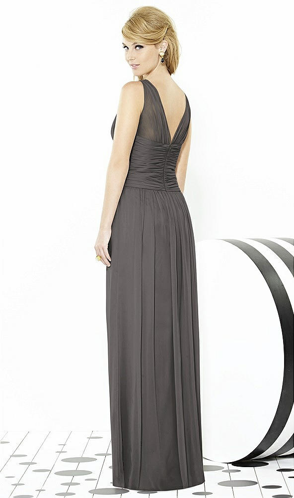 Back View - Caviar Gray After Six Bridesmaid Dress 6711