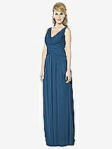 Front View Thumbnail - Dusk Blue After Six Bridesmaid Dress 6711