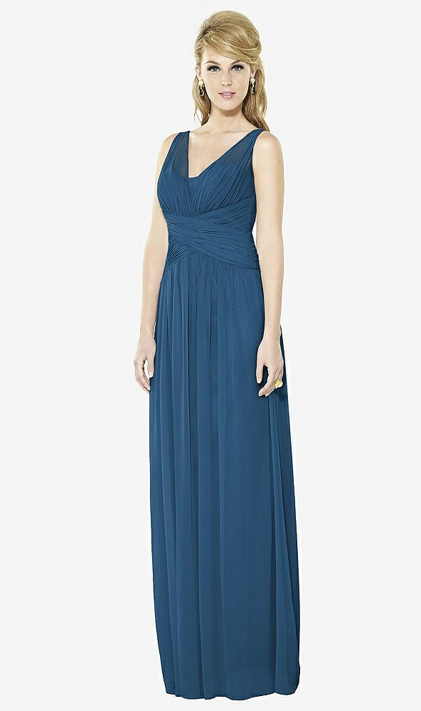 Front View - Dusk Blue After Six Bridesmaid Dress 6711