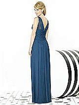 Rear View Thumbnail - Dusk Blue After Six Bridesmaid Dress 6711