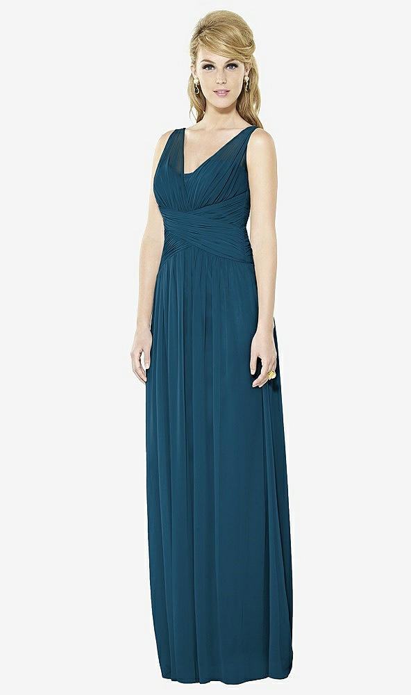 Front View - Atlantic Blue After Six Bridesmaid Dress 6711