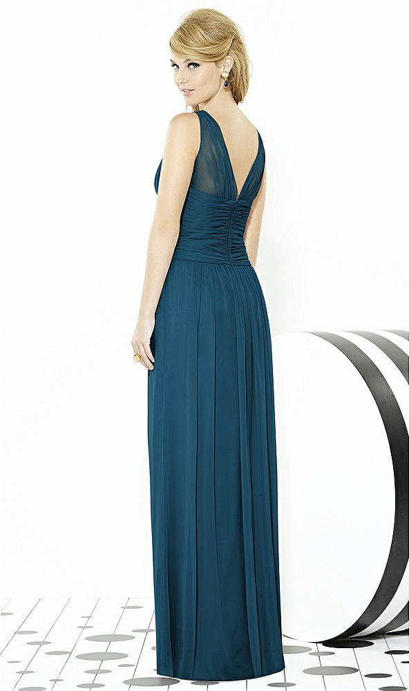 Back View - Atlantic Blue After Six Bridesmaid Dress 6711