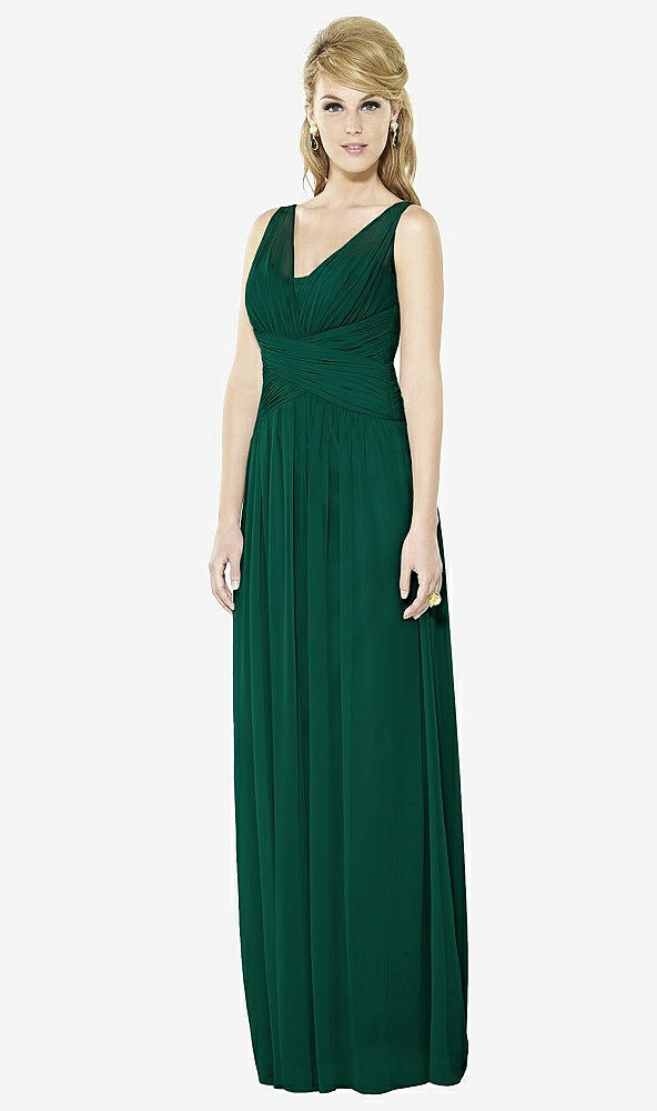 Front View - Hunter Green After Six Bridesmaid Dress 6711