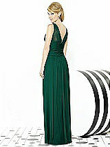 Rear View Thumbnail - Hunter Green After Six Bridesmaid Dress 6711