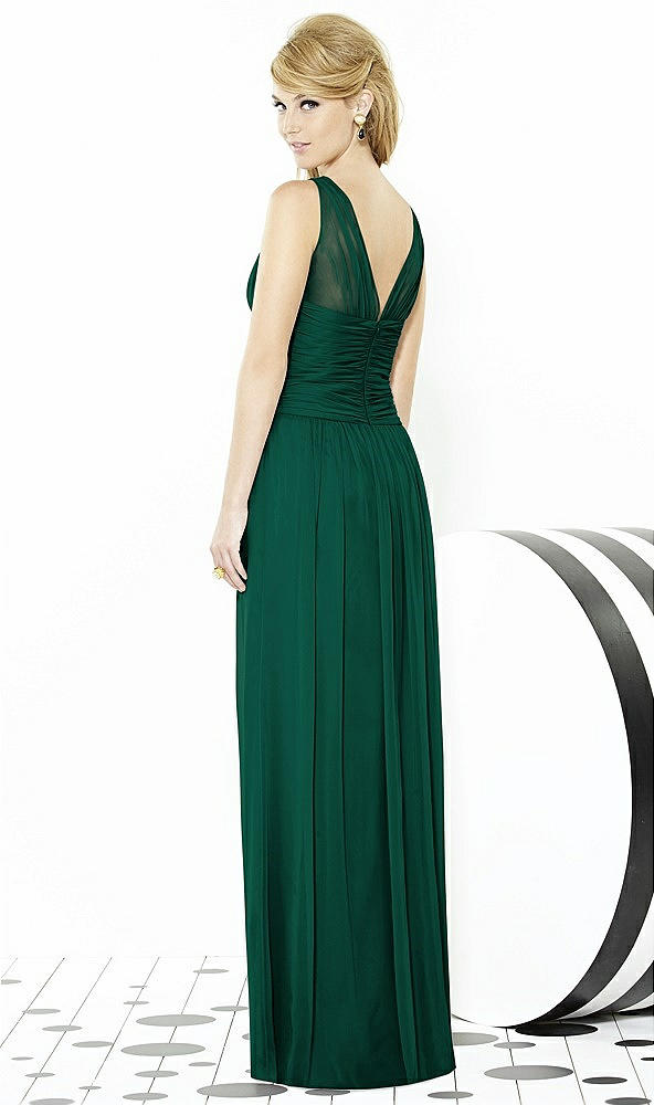 Back View - Hunter Green After Six Bridesmaid Dress 6711