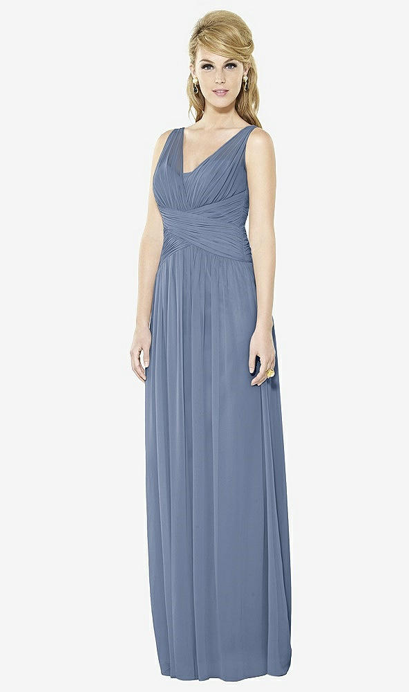 Front View - Larkspur Blue After Six Bridesmaid Dress 6711