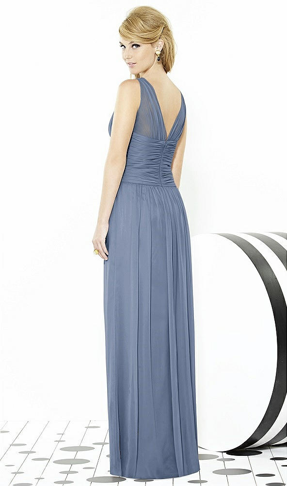 Back View - Larkspur Blue After Six Bridesmaid Dress 6711