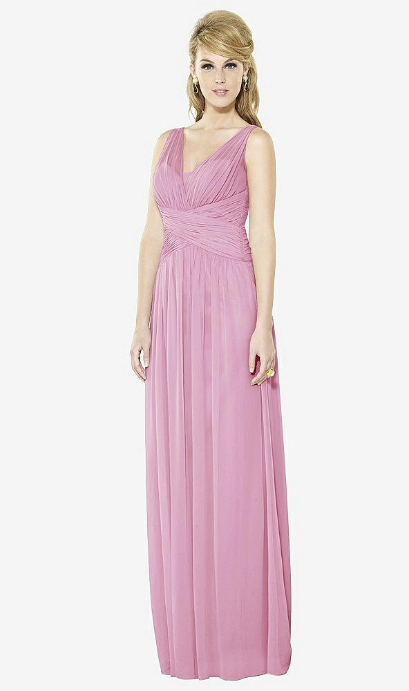 Front View - Powder Pink After Six Bridesmaid Dress 6711