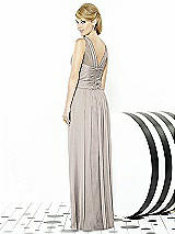 Rear View Thumbnail - Taupe After Six Bridesmaid Dress 6711