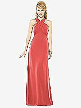 Front View Thumbnail - Perfect Coral After Six Bridesmaid Dress 6716