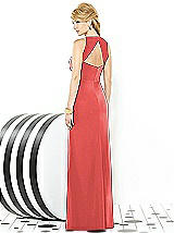 Rear View Thumbnail - Perfect Coral After Six Bridesmaid Dress 6716