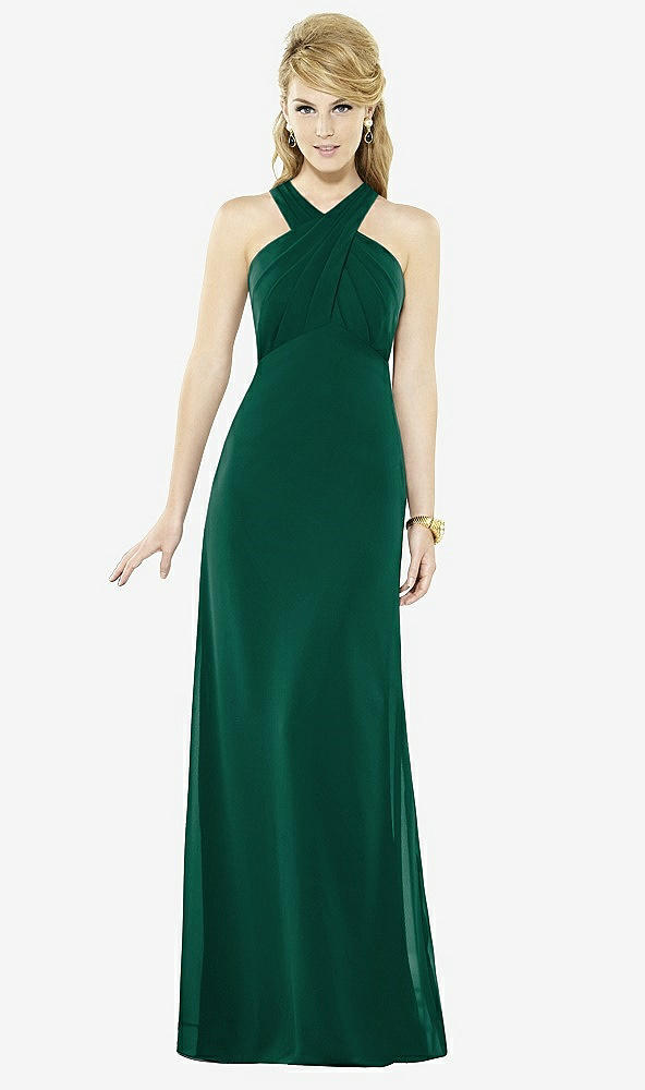 Front View - Hunter Green After Six Bridesmaid Dress 6716