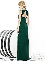 Rear View Thumbnail - Hunter Green After Six Bridesmaid Dress 6716